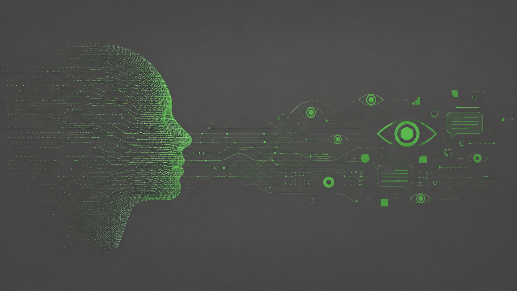 Ilustración de una persona interactuando con una app de inteligencia artificial