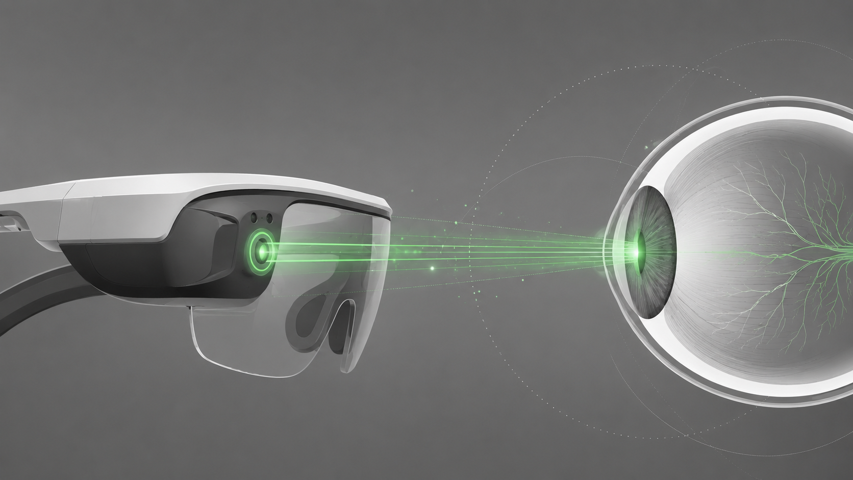 Ilustración de las gafas especiales que acompañan al implante